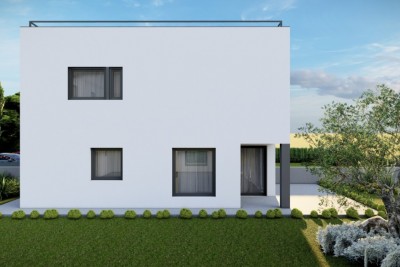 Poreč okolica – Moderna dvojna kuća s rooftop terasom i pogledom na more 9