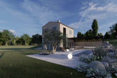 Unusual stone villa equipped with designer furniture in a fairytale location - under construction