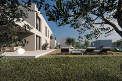 Una villa moderna con piscina in un nuovo edificio 7