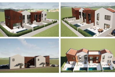 La seconda di 4 case in una serie di nuovi edifici moderni - nella fase di costruzione