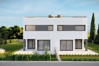 Nova hiša dvojček s strešno teraso in očarljivim pogledom na morje - v fazi gradnje 6