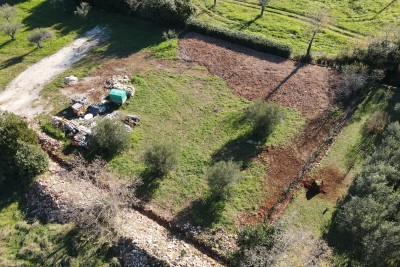 Kaštelir - Terreno edificabile con vista mare e progetto concettuale