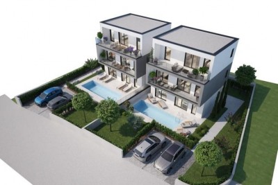 Modern house with a pool and a panoramic view of the sea - under construction 2