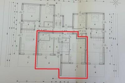 Moderan stan na 1. katu sa dvije terase samo 700m od mora i marine - u izgradnji 5