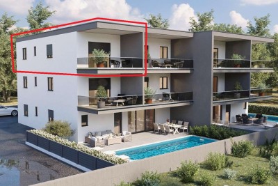 Modern apartment on the 2nd floor near the center, 700m from the sea and the yacht marina - under construction