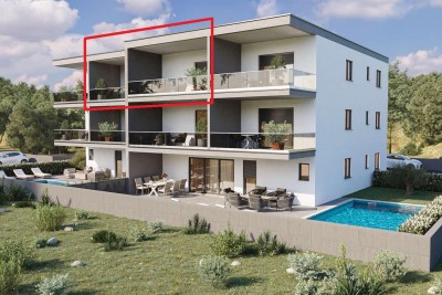 Modern apartment on the 2nd floor with 2 terraces, close to the center, 700m from the sea and the marina - under construction