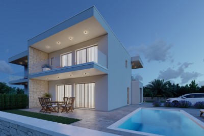 Modern semi-detached house with heated pool in a beautiful village - under construction