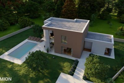 Moderna hiša z bazenom in pogledom na morje - v fazi gradnje 17