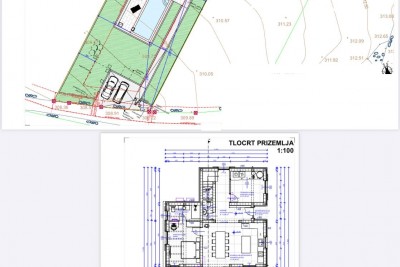 Terreno edificabile con progettazione concettuale e collegamenti a pagamento