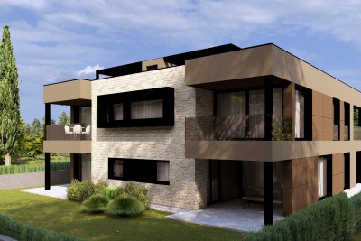 Moderne Wohnung im ersten Stock mit großer Dachterrasse – Umgebung Poreč - in Bau 3