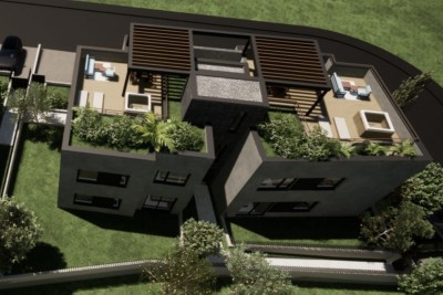 Appartamento di lusso con terrazza sul tetto e jacuzzi e splendida vista - nella fase di costruzione