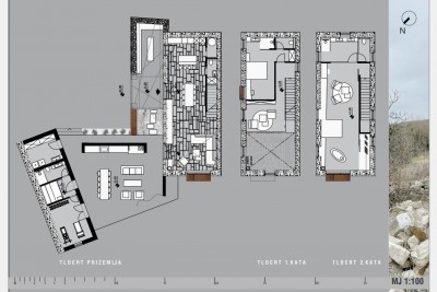 Casa istriana da ristrutturare con progettazione concettuale