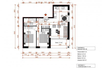 Moderne Wohnung im ersten Stock mit großer Dachterrasse – Umgebung Poreč - in Bau 14