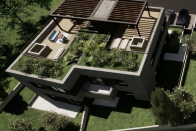 Novo moderno stanovanje na iskani lokaciji s strešno teraso in čudovitim razgledom - v fazi gradnje