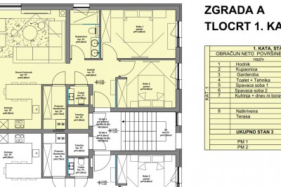 Novogradnja, Stan na 1. katu 3 km od centra Poreča - u izgradnji 12