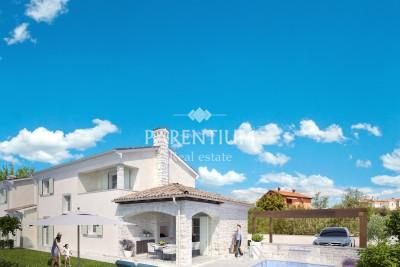 Istria, Novigrad - New building! Stone villa with pool - sea view - under construction
